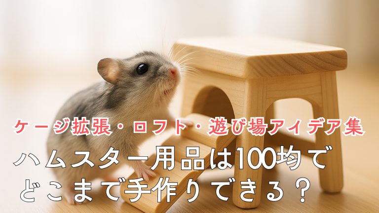 ハムスター用品は100均でどこまで手作りできる？ケージ拡張・ロフト・遊び場アイデア集